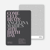 Celebrate Good Times Invitation - Dark Grey