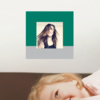 Bold, Colorful Square Photo Frame Stickers - Green