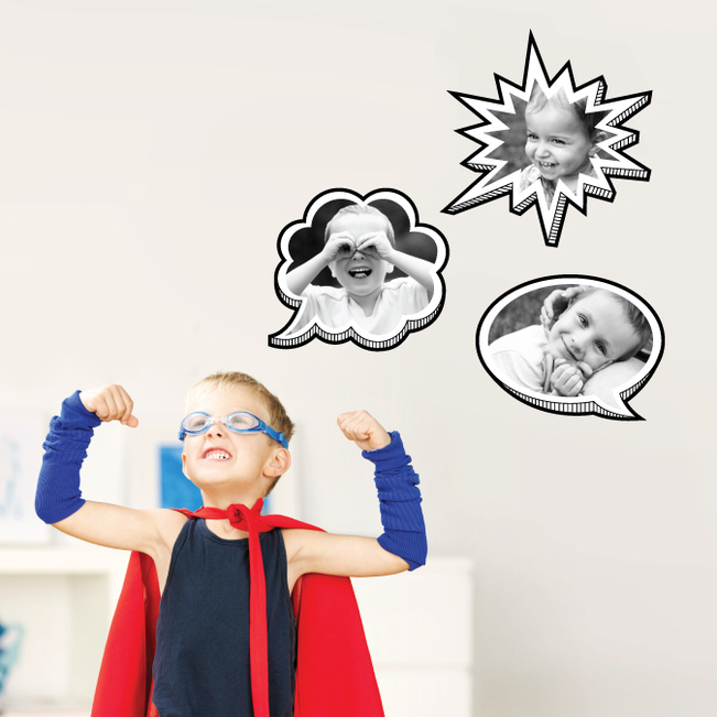 Comic Bubbles – Fun, Wall Stickers - Black