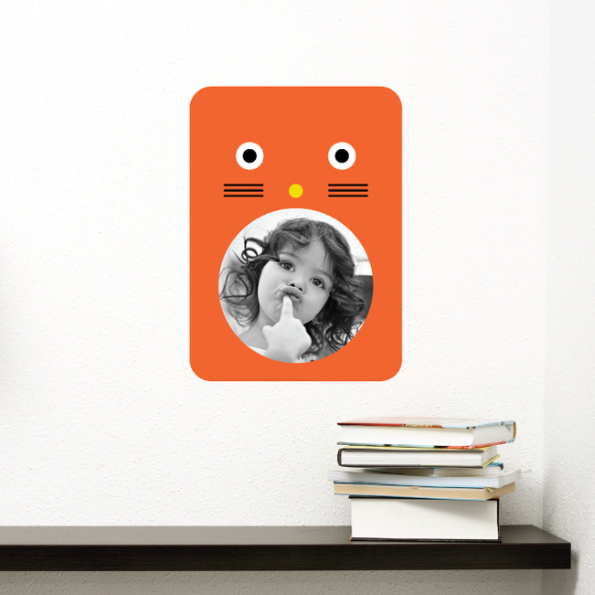 Cat Photo Frame Stickers - Orange