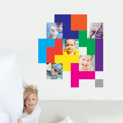 Colorful Blocks Photo Wall Decals - Multi