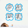 Fun, Modern Picture Frame Wall Decals - Blue