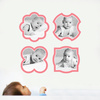 Fun, Modern Picture Frame Wall Decals - Red