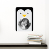 Penguin Photo Frame Sticker - Black