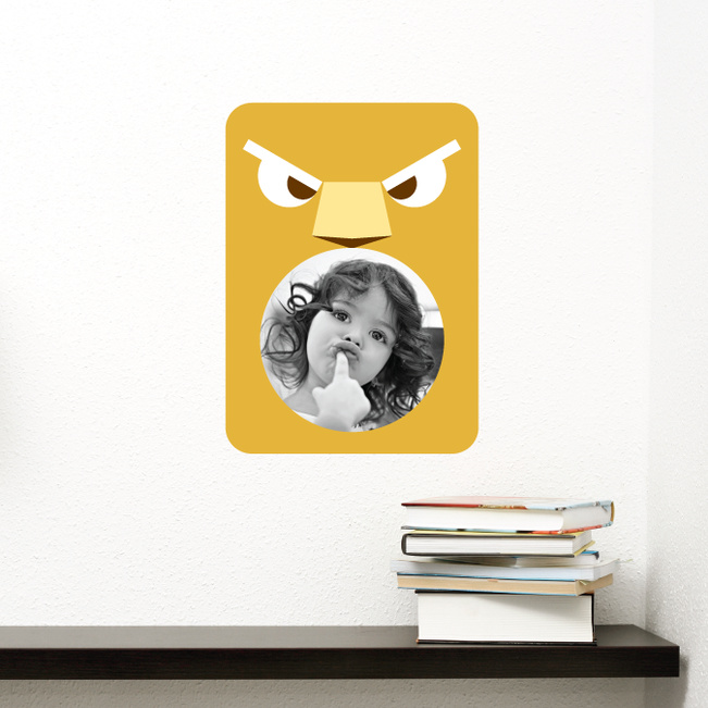 Lion Photo Frame Stickers - Yellow