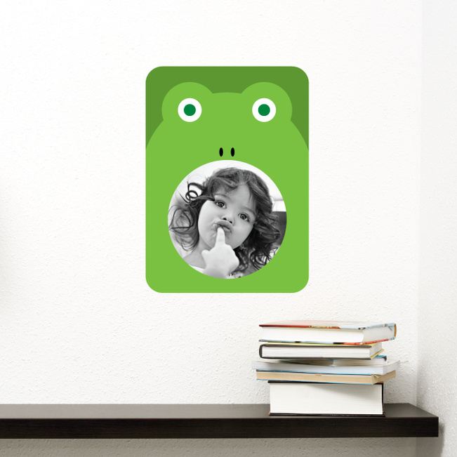 Frog Photo Frame Stickers - Green