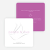 Dove of Peace and Love Religious Christmas Cards - Purple