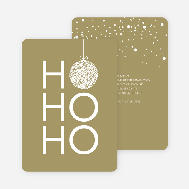 Ho Ho Ho Ornaments - Brown