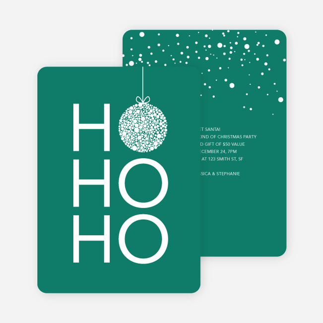 Ho Ho Ho Ornaments - Green