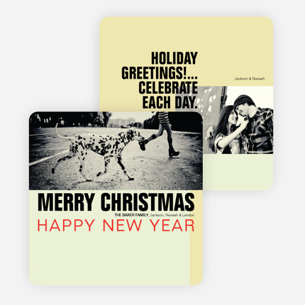 Retro Christmas & New Years - Yellow
