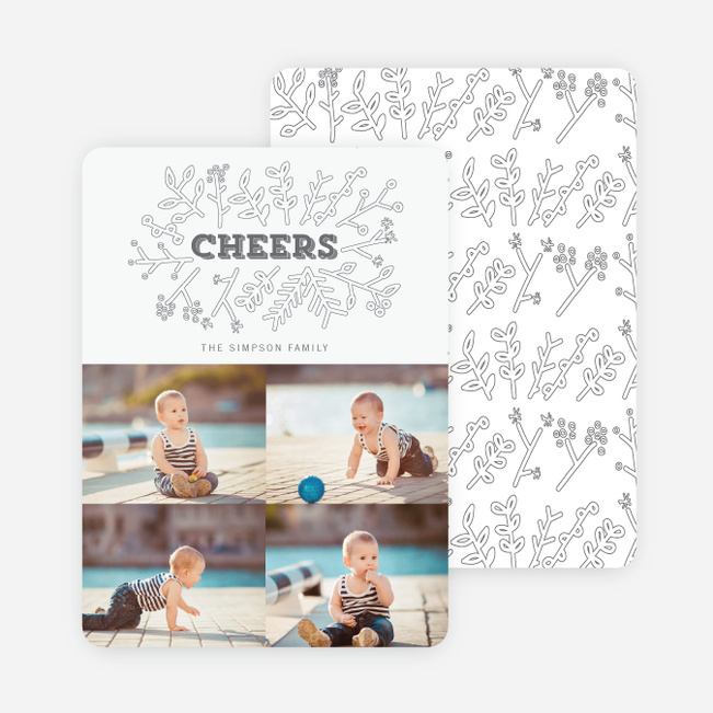 Toasting Mother Nature Holiday Cards - Gray