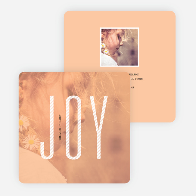 Visions of Joy Holiday Photo Cards - Orange