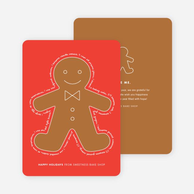 You Can Send Me, I’m the Gingerbread Man Holiday Cards - Red
