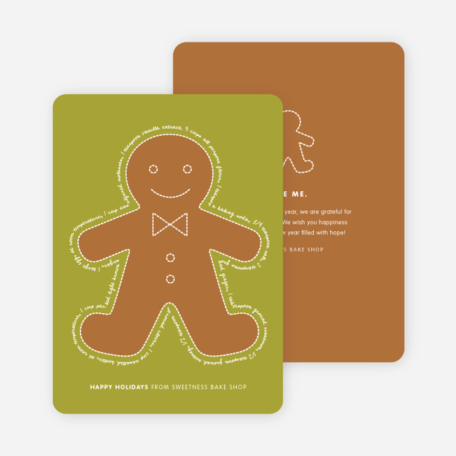 You Can Send Me, I’m the Gingerbread Man Holiday Cards - Green