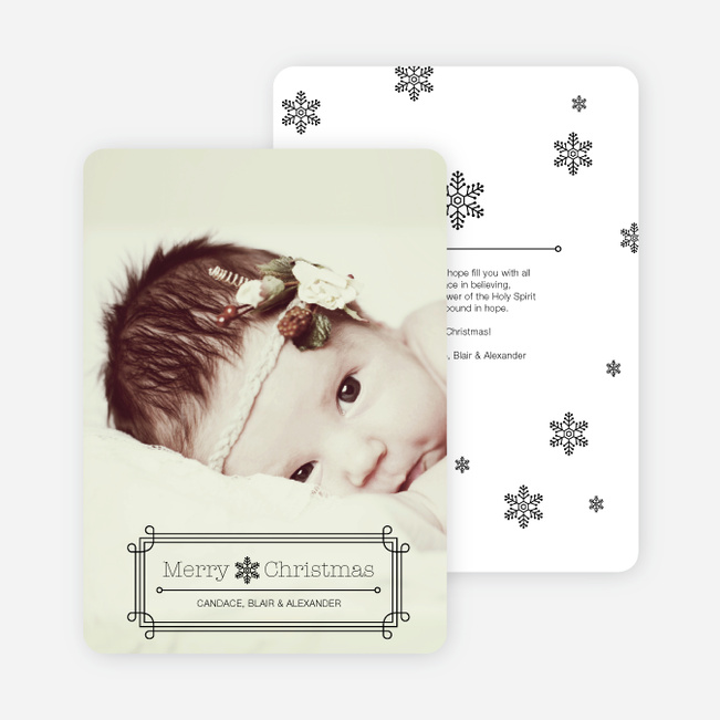 Art Deco Holiday Photo Cards - Black