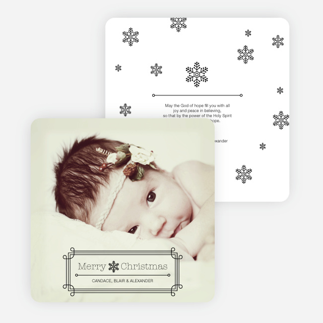 Art Deco Holiday Photo Cards - Black