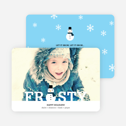 Frozen Christmas Cards - Blue