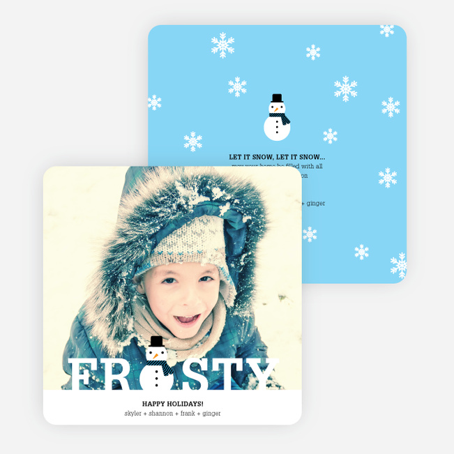 Frozen Christmas Cards - Blue