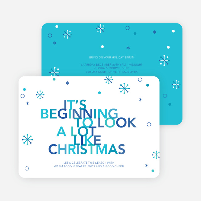 It’s Beginning to Look a Lot Like Christmas Cards - Blue