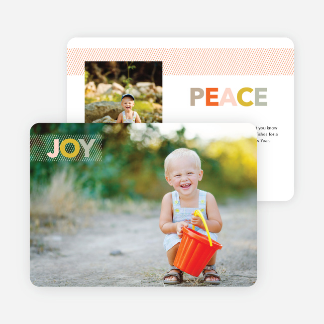 Joy & Peace Holiday Photo Cards - Orange