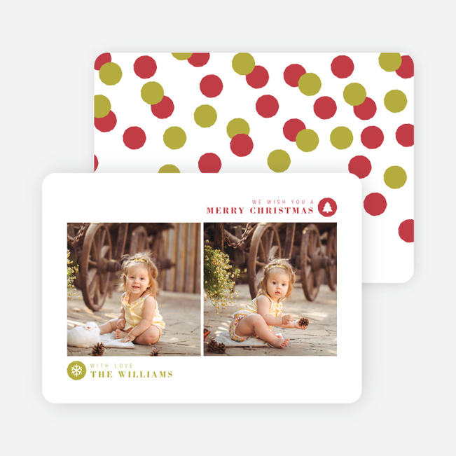 Merry Christmas Confetti Cards - Red