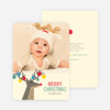 Ornament Reindeer Christmas Cards - Yellow