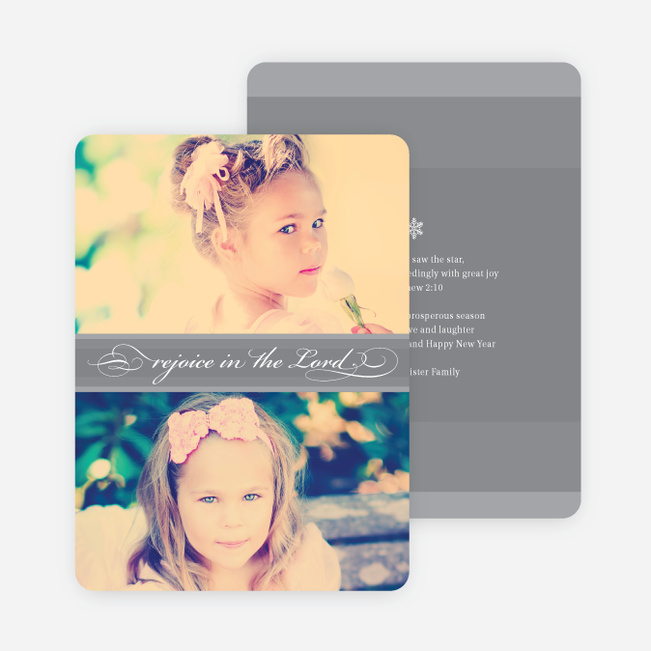 Rejoice in the Lord Christmas Cards - Gray