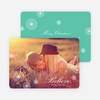 Retro Snowflake Holiday Cards - Green