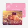 Retro Snowflake Holiday Cards - Pink