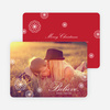 Retro Snowflake Holiday Cards - Red