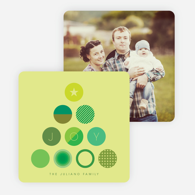 Tree of Joy Christmas Cards - Green