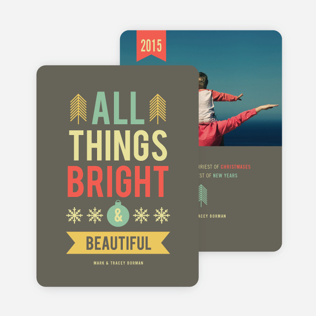 All Things Bright & Beautiful Holiday Cards - Brown