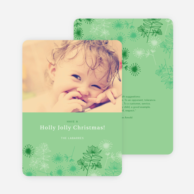 Holly Jolly Christmas Cards - Green