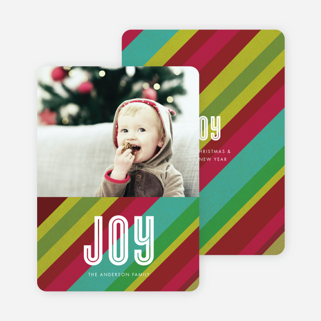 Joyful Stripes Holiday Cards - Multi