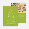 Linear Christmas Tree Cards - Green