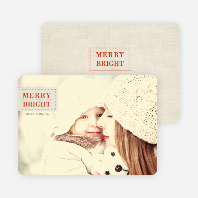 Merry & Bright Christmas Photo Cards - Red
