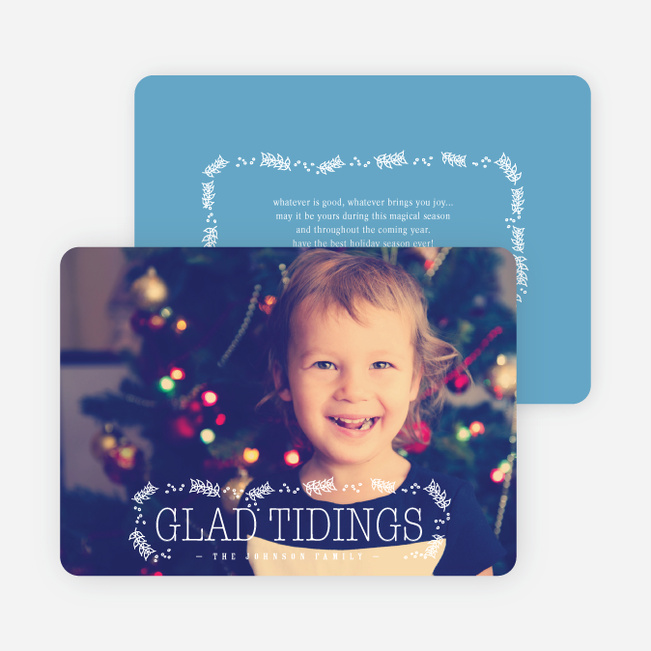 Glad Tidings Holiday Cards - Blue