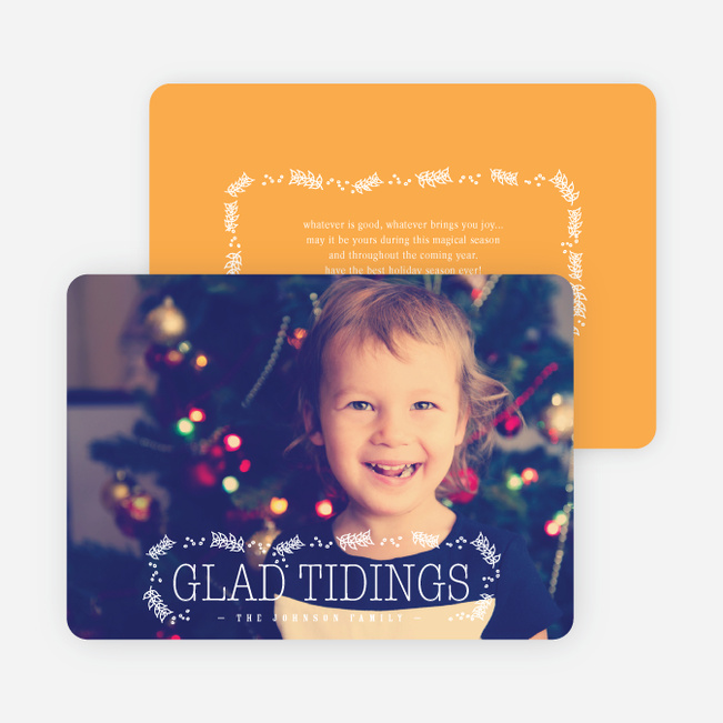 Glad Tidings Holiday Cards - Orange