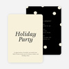 Confetti Holiday Party Invitations - Black