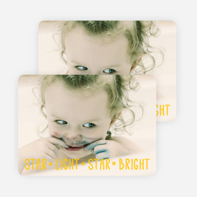 Star Light, Star Bright, Christmas Cards - Yellow