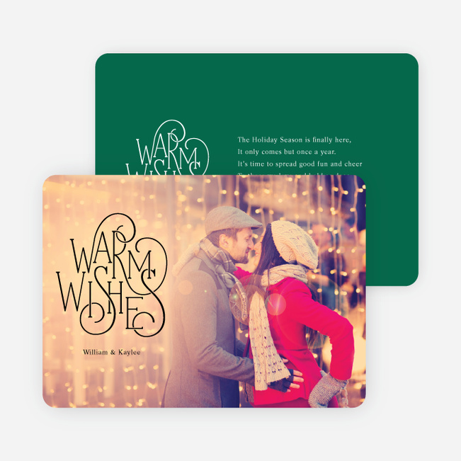 Warm Wishes for the Holidays Cards - Green
