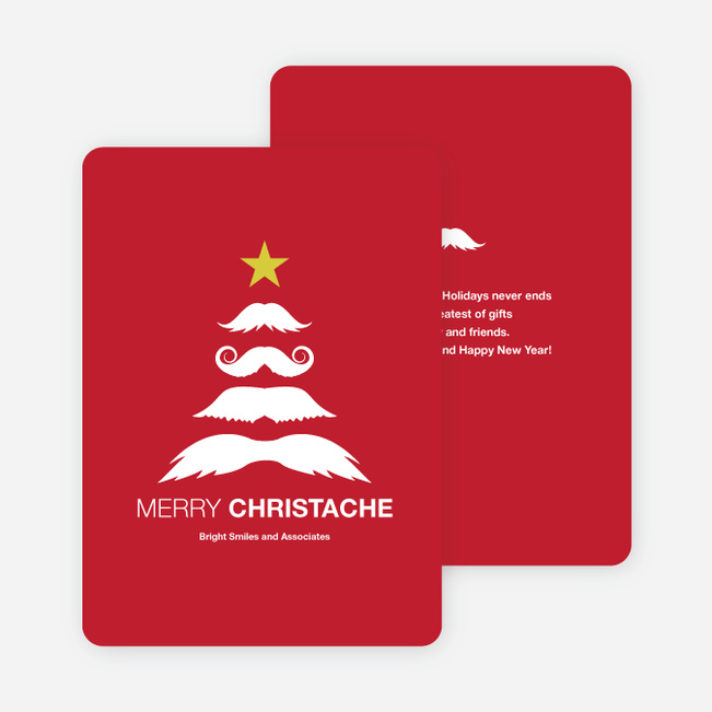 Christache and Movember Holiday Cards - Red