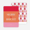 Merry & Bright Christmas Tree Cards - Pink