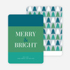 Merry & Bright Christmas Tree Cards - Blue
