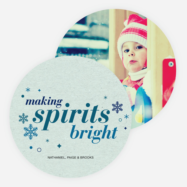 Making Spirits Bright Cards for the Holidays - Blue