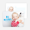 Be Merry Silhouette Holiday Cards - Blue