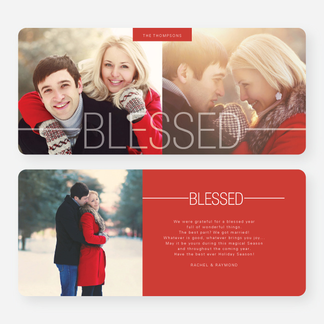 Blessed Christmas Cards - Red