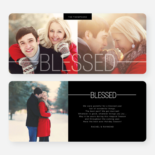 Blessed Christmas Cards - Black