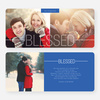 Blessed Christmas Cards - Blue