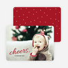 Cheers Snow Winter Photo Cards - Red